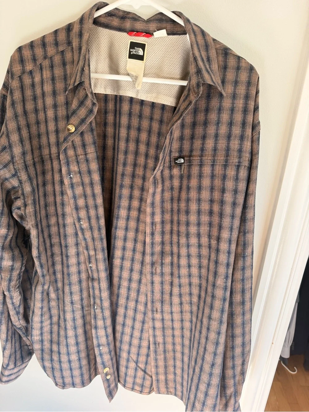 The North Face Plaid Jacket in Navy and Brown